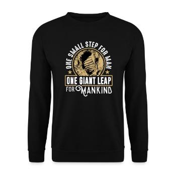 50ème anniversaire de l'empreinte de l'atterrissage de la lune Apollo 11 - Sweat-shirt Unisexe - noir - Devant - Alina (178cm) & Michal (187cm)