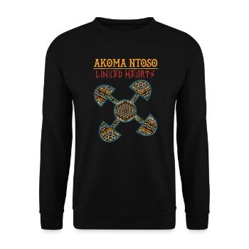 Black History Akoma Ntoso African Symbol Gift - Unisex Sweatshirt - black - Front - Alina (178cm) & Michal (187cm)