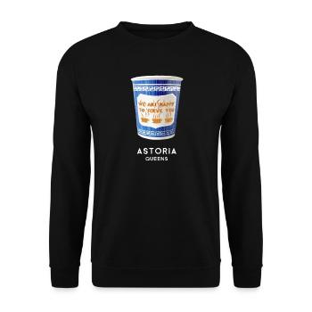 Astoria Queens Greek Coffee Paper Cup New York - Sweat-shirt Unisexe - noir - Devant - Alina (178cm) & Michal (187cm)