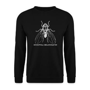 Fruit Fly Drosophila Melanogaster for Gene - Unisex Sweatshirt - black - Front - Alina (178cm) & Michal (187cm)