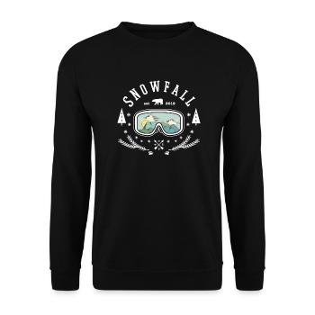Wilderness - Adventure - Snowboarding - Unisex Sweatshirt - black - Front - Alina (178cm) & Michal (187cm)