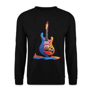 Cool guitar melts - Unisex Sweatshirt - black - Front - Alina (178cm) & Michal (187cm)
