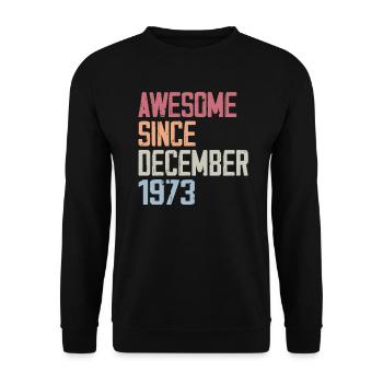 Jubiläum Dezember 1973 Das Original 1973 Dezember - Unisex Pullover - Schwarz - Vorne - Alina (178cm) & Michal (187cm)