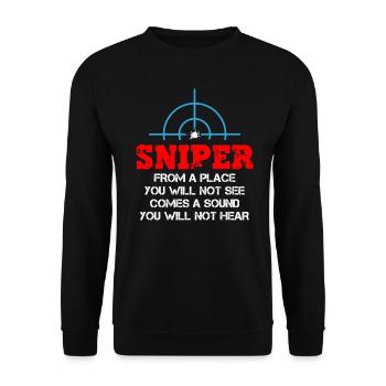 The Real Sniper - Unisex Sweatshirt - black - Front - Alina (178cm) & Michal (187cm)