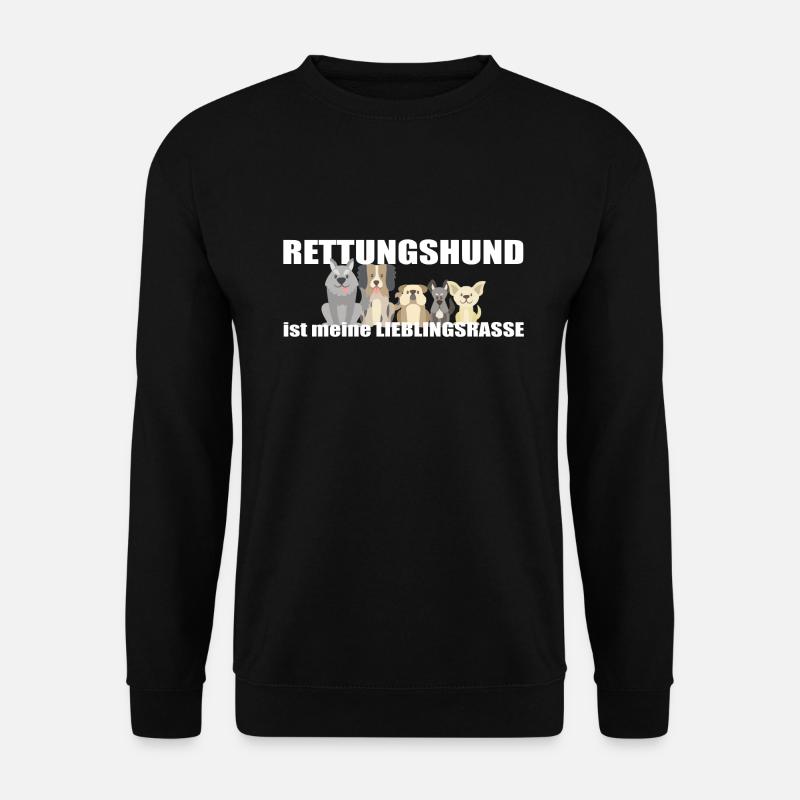 Rettungshund ist meine Lieblingsrasse Geschenkidee - Unisex Pullover - Schwarz
