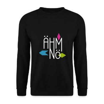 Ähm Nö - Unisex Pullover - Schwarz - Vorne - Alina (178cm) & Michal (187cm)