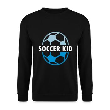 Soccer kid (two halves of football) - Unisex Sweatshirt - black - Front - Alina (178cm) & Michal (187cm)
