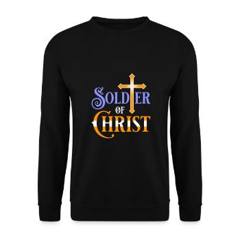 Soldier of Christ - Unisex Sweatshirt - black - Front - Alina (178cm) & Michal (187cm)