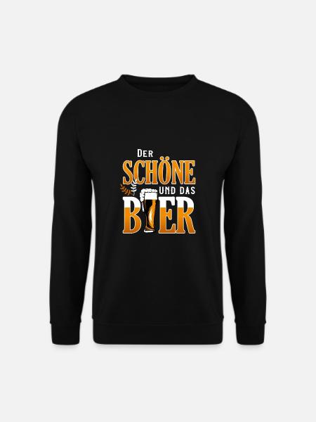 Der Schöne und das Bier - Unisex Pullover - Schwarz