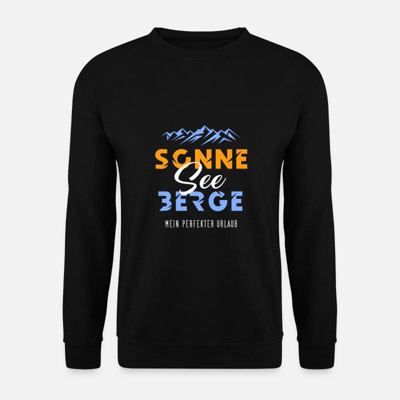 Sonne See und Berge - Unisex Pullover - Schwarz