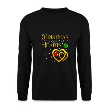 Christmas in my heart - Unisex Sweatshirt - black - Front - Alina (178cm) & Michal (187cm)