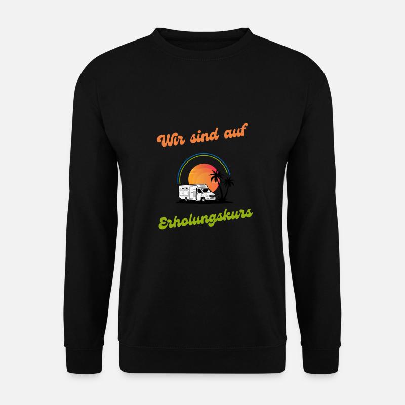 Inselcamper Logo Wir sind auf Erholungskurs Farbig - Unisex Pullover - Schwarz