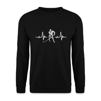 Hockeyspieler Feldhockey Eishockey - Unisex Pullover - Schwarz - Vorne - Alina (178cm) & Michal (187cm)