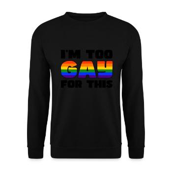 LGBTQ+ Fun Party Together Friends Pride - Unisex Sweatshirt - black - Front - Alina (178cm) & Michal (187cm)