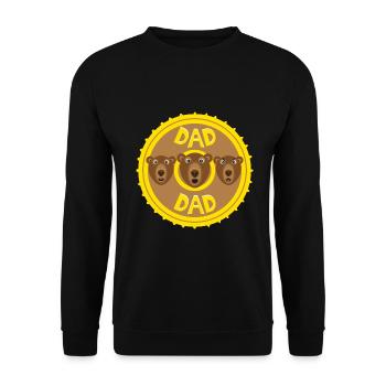 Bären DAD ein cooles Motiv zum Geburtstag. - Unisex Pullover - Schwarz - Vorne - Alina (178cm) & Michal (187cm)