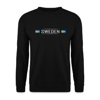 Sweden Land Schweden Skandinavien Urlaub - Unisex Pullover - Schwarz - Vorne - Alina (178cm) & Michal (187cm)
