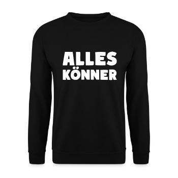Alles Könner Experte Meister Profi - Unisex Pullover - Schwarz - Vorne - Alina (178cm) & Michal (187cm)
