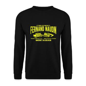 Etablissements Fernand Naudin tontons flingueurs - Sweat-shirt Unisexe - noir - Devant - Alina (178cm) & Michal (187cm)