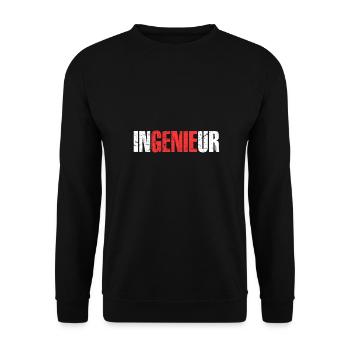 Ingénieur génie conception I études technologiques intelligentes - Sweat-shirt Unisexe - noir - Devant - Alina (178cm) & Michal (187cm)
