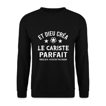 Cariste cadeau homme humour tshirt drôle - Sweat-shirt Unisexe - noir - Devant - Alina (178cm) & Michal (187cm)
