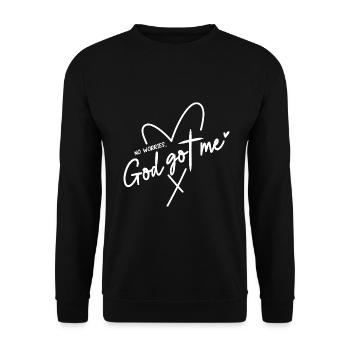 God Got Me Christian Faith God Jesus Bible - Unisex Sweatshirt - black - Front - Alina (178cm) & Michal (187cm)