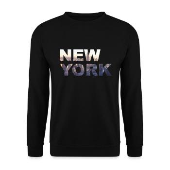 Ville de New York - Sweat-shirt Unisexe - noir - Devant - Alina (178cm) & Michal (187cm)