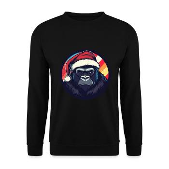 Noël Gorilla Noël - Sweat-shirt Unisexe - noir - Devant - Alina (178cm) & Michal (187cm)