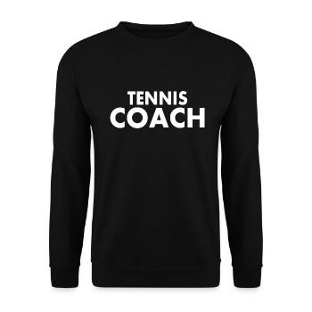 Tennis coach - Sweat-shirt Unisexe - noir - Devant - Alina (178cm) & Michal (187cm)