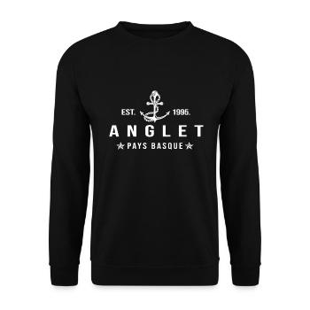 Anglet cadeau cool anglet pays basque - Sweat-shirt Unisexe - noir - Devant - Alina (178cm) & Michal (187cm)