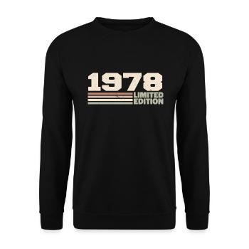 1978 Anniversary Gift 1978 Limited Edition 1978 - Unisex Sweatshirt - black - Front - Alina (178cm) & Michal (187cm)