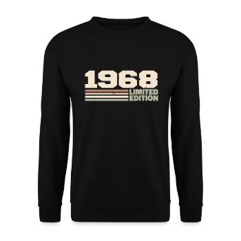 1968 1968 Limited Edition 1968 Anniversary Gift - Unisex Sweatshirt - black - Front - Alina (178cm) & Michal (187cm)