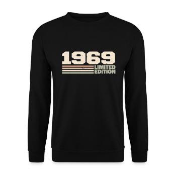 1969 1969 Limited Edition 1969 Anniversary Gift - Unisex Sweatshirt - black - Front - Alina (178cm) & Michal (187cm)