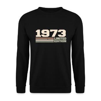 1973 Cadeau Anniversaire 1973 édition limitée 1973 - Sweat-shirt Unisexe - noir - Devant - Alina (178cm) & Michal (187cm)