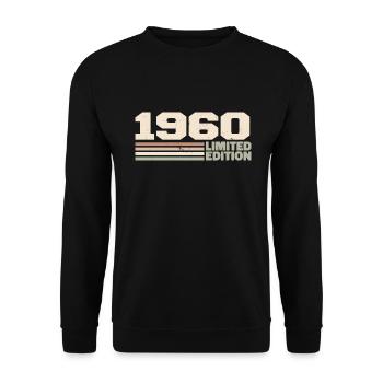 1960 Cadeau Anniversaire 1960 édition limitée 1960 - Sweat-shirt Unisexe - noir - Devant - Alina (178cm) & Michal (187cm)