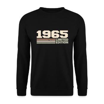 1965 Cadeau Anniversaire 1965 édition limitée 1965 - Sweat-shirt Unisexe - noir - Devant - Alina (178cm) & Michal (187cm)