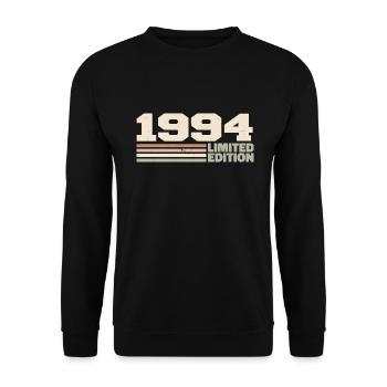 1994 Cadeau Anniversaire 1994 édition limitée 1994 - Sweat-shirt Unisexe - noir - Devant - Alina (178cm) & Michal (187cm)