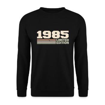 1985 Cadeau Anniversaire 1985 édition limitée 1985 - Sweat-shirt Unisexe - noir - Devant - Alina (178cm) & Michal (187cm)