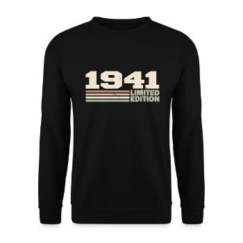 1941 Cadeau Anniversaire 1941 édition limitée 1941 - Sweat-shirt Unisexe - noir - Devant - Alina (178cm) & Michal (187cm)