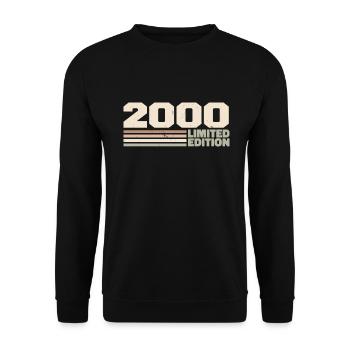 2000 2000 Limited Edition 2000 Jubiläumsgeschenk - Unisex Pullover - Schwarz - Vorne - Alina (178cm) & Michal (187cm)