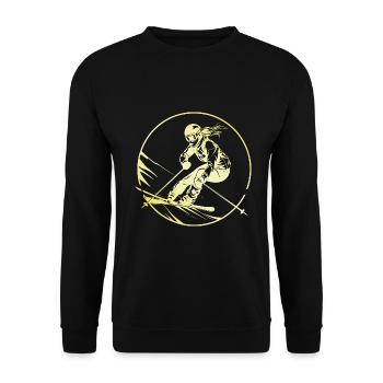 Skiing Skiing Woman - Unisex Sweatshirt - black - Front - Alina (178cm) & Michal (187cm)