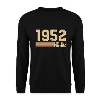 Jahrgang 1952 Geburtstag - Geschenk 1952 Jahrgang 1952 - Unisex Pullover - Schwarz - Vorne - Alina (178cm) & Michal (187cm)