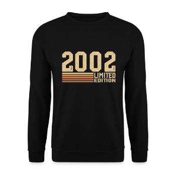Né en 2002 anniversaire - Cadeau 2002 Vintage 2002 - Sweat-shirt Unisexe - noir - Devant - Alina (178cm) & Michal (187cm)