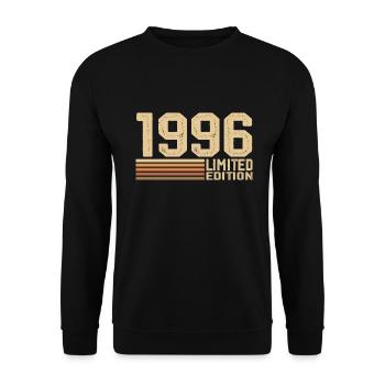 Born in 1996 Birthday - Gift 1996 Vintage 1996 - Unisex Sweatshirt - black - Front - Alina (178cm) & Michal (187cm)