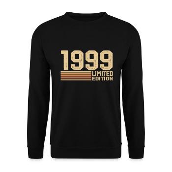 Born in 1999 Birthday - Gift 1999 Vintage 1999 - Unisex Sweatshirt - black - Front - Alina (178cm) & Michal (187cm)