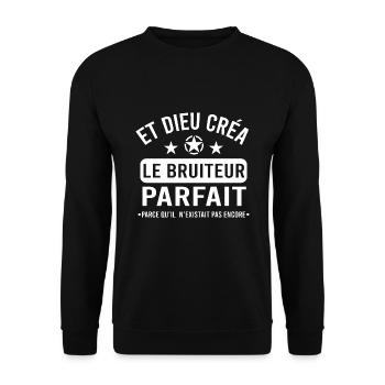 Et dieu créa le bruiteur parfait - Sweat-shirt Unisexe - noir - Devant - Alina (178cm) & Michal (187cm)