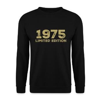 Cadeau D'anniversaire Nées En 1975 Vintage 1975 - Sweat-shirt Unisexe - noir - Devant - Alina (178cm) & Michal (187cm)