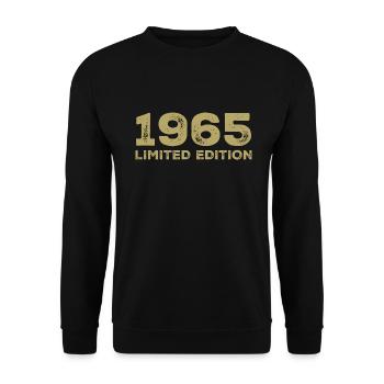 Cadeau D'anniversaire Nées En 1965 Vintage 1965 - Sweat-shirt Unisexe - noir - Devant - Alina (178cm) & Michal (187cm)