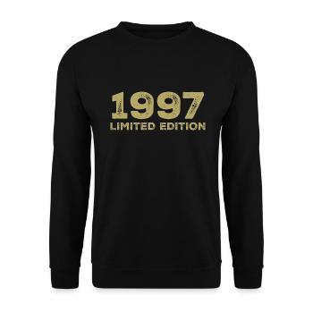 Cadeau D'anniversaire Nées En 1997 Vintage 1997 - Sweat-shirt Unisexe - noir - Devant - Alina (178cm) & Michal (187cm)