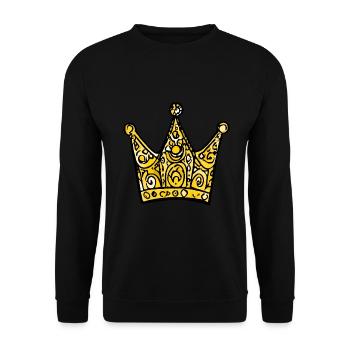 Crown Drawing Icon - Unisex Sweatshirt - black - Front - Alina (178cm) & Michal (187cm)