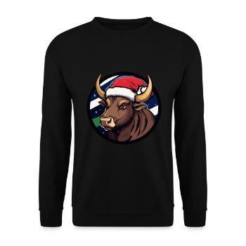 Noël Taureau Noël - Sweat-shirt Unisexe - noir - Devant - Alina (178cm) & Michal (187cm)
